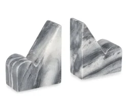 Oggettistica>Bizzotto SET2 DECORAZIONE KANDY MARMO GRIGIO H12