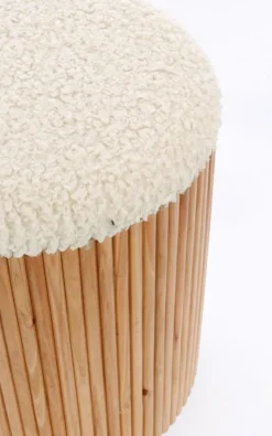 Pouf>Bizzotto SET2 POUF CONTENITORE IN TESSUTO NATURALE - NEDA
