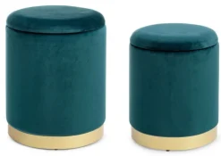 Pouf>Bizzotto SET2 POUF CONTENITORE NAVYUS - POLINA