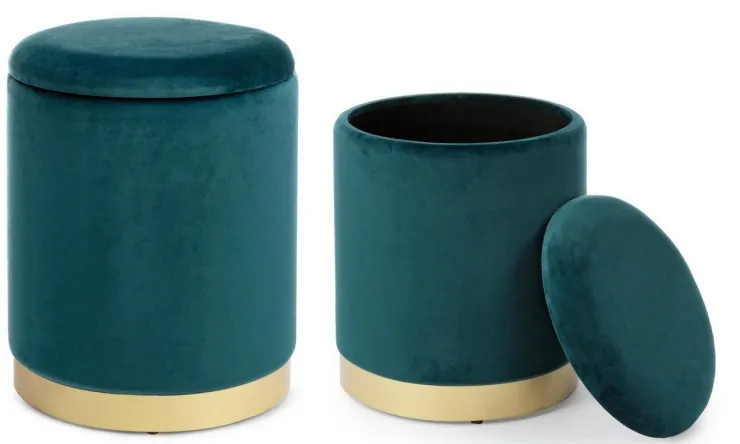 Pouf>Bizzotto SET2 POUF CONTENITORE NAVYUS - POLINA