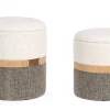 Pouf>Bizzotto SET2 POUF CONTENITORE TANYA BIA-GRIGIO