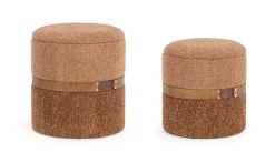 Pouf>Bizzotto SET2 POUF CONTENITORE TANYA GINGER