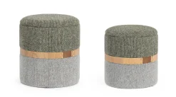 Pouf>Bizzotto SET2 POUF CONTENITORE TANYA FOG