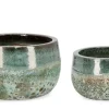 Vasi E Coprivasi>Bizzotto SET2 P.VASO DUYEN CIOTOLA VERDE GIADA