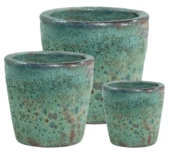 Vasi E Coprivasi>Bizzotto SET3 P.VASO DUYEN TONDO VERDE