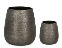 Vasi E Coprivasi>Bizzotto SET2 P.VASO EMEI ALTO GRIGIO