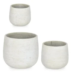 Vasi E Coprivasi>Bizzotto SET3 P.VASO EMEI BASSO BEIGE
