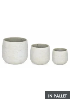 Vasi E Coprivasi>Bizzotto SET3 P.VASO EMEI BASSO BEIGE