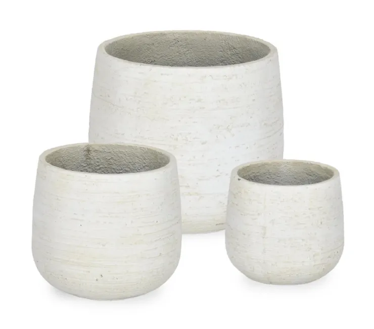 Vasi E Coprivasi>Bizzotto SET3 P.VASO EMEI BASSO BEIGE