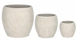 Vasi E Coprivasi>Bizzotto SET3 P.VASO MEILI BOMBATO BEIGE