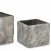 Vasi E Coprivasi>Bizzotto SET3 P.VASO MEILI QUADRATO BASSO GRIGIO