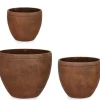 Vasi E Coprivasi>Bizzotto SET3 P.VASO MEILI TONDO ALTO RUSTY