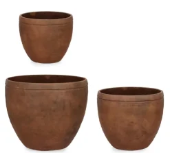 Vasi E Coprivasi>Bizzotto SET3 P.VASO MEILI TONDO ALTO RUSTY