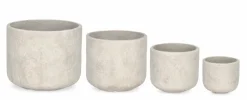 Vasi E Coprivasi>Bizzotto SET4 P.VASO MEILI TONDO BEIGE