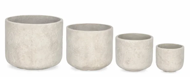 Vasi E Coprivasi>Bizzotto SET4 P.VASO MEILI TONDO BEIGE