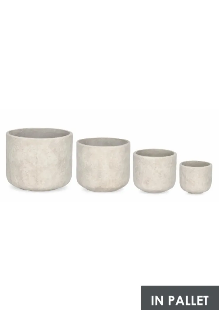 Vasi E Coprivasi>Bizzotto SET4 P.VASO MEILI TONDO BEIGE
