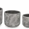 Vasi E Coprivasi>Bizzotto SET4 P.VASO MEILI TONDO GRIGIO