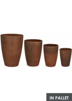 Vasi E Coprivasi>Bizzotto SET4 P.VASO MEILI TONDO RUSTY