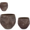 Vasi E Coprivasi>Bizzotto SET3 P.VASO MINH BOMB TERRACOTTA SCURA
