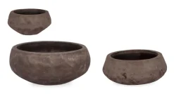 Vasi E Coprivasi>Bizzotto SET3 P.VASO MINH CIOTOLA TERRACOTTA SCUR
