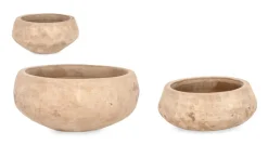 Vasi E Coprivasi>Bizzotto SET3 P.VASO MINH CIOTOLA TERRACOT BRUNIT