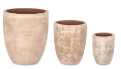 Vasi E Coprivasi>Bizzotto SET3 P.VASO MINH SVAS TERRACOTTA MARRONE