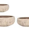 Vasi E Coprivasi>Bizzotto SET3 P.VASO MINH TOND TERRACOTTA BRUNITA