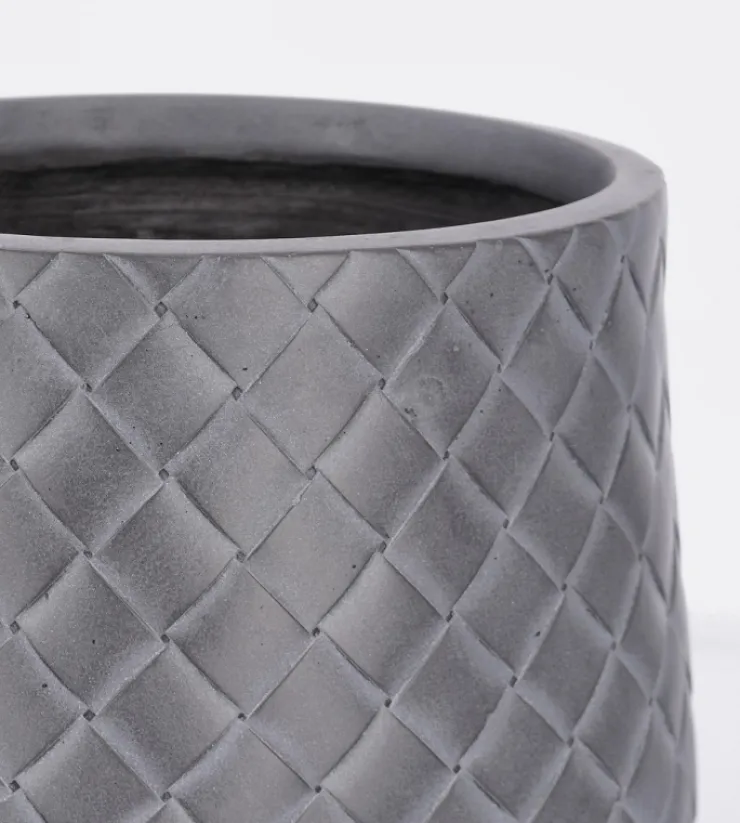 Vasi E Coprivasi>Bizzotto SET2 P.VASO RHOMBUS BOMB BASSO ANTRACITE
