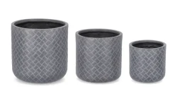 Vasi E Coprivasi>Bizzotto SET3 P.VASO RHOMBUS CIL ANTRACITE
