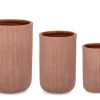 Vasi E Coprivasi>Bizzotto SET3 P.VASO RIBBED TO TERRACOTTA