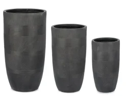 Vasi E Coprivasi>Bizzotto SET3 P.VASO RIGO TO ANTRACITE ALTO