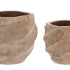 Vasi E Coprivasi>Bizzotto SET2 P.VASO TEIDE BASS TERRACOTTA BRUNIT
