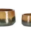 Vasi E Coprivasi>Bizzotto SET2 P.VASO THRAN BASSO MELANGE OCRA