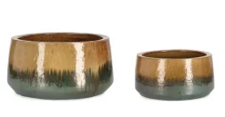 Vasi E Coprivasi>Bizzotto SET2 P.VASO THRAN BASSO MELANGE OCRA