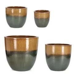 Vasi E Coprivasi>Bizzotto SET3 P.VASO THRAN MELANGE OCRA