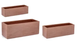 Vasi E Coprivasi>Bizzotto SET3 P.VASO TRESSAGE RETT TERRACOTTA