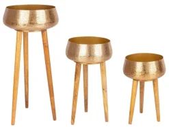 Coprivasi>Bizzotto SET3 P.VASO VARANASI TREPPIEDE TO ORO