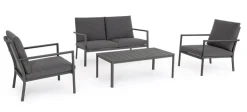 Salotti Completi>Bizzotto SET4 SALOTTO C-C KONNOR ANTRACITE CX23