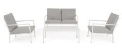 Salotti Completi>Bizzotto SET4 SALOTTO C-C KONNOR BIANCO CX21