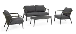 Salotti Completi>Bizzotto SET4 SALOTTO C-C MIRAVET ANT/VERDE