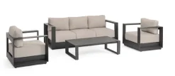 Salotti Completi>Bizzotto SET4 SALOTTO C-C MOSES ANTRACITE YK13