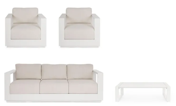 Salotti Completi>Bizzotto SET4 SALOTTO C-C MOSES VAPOR YK15