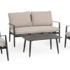 Salotti Completi>Bizzotto SET4 SALOTTO C-C NEBULA ANTRACITE YK13