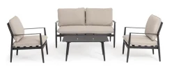 Salotti Completi>Bizzotto SET4 SALOTTO C-C NEBULA ANTRACITE YK13