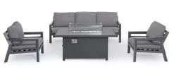 Salotti Completi>Bizzotto SET4 SALOTTO IN ALLUMINIO ANTRACITE PG61 - HENDRIX