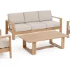 Salotti Completi>Bizzotto SET4 SALOTTO IN ALLUMINIO NATURALE- BALTIC