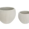 Vasi E Coprivasi>Bizzotto SET2 VASO BRUSH SFERA BEIGE