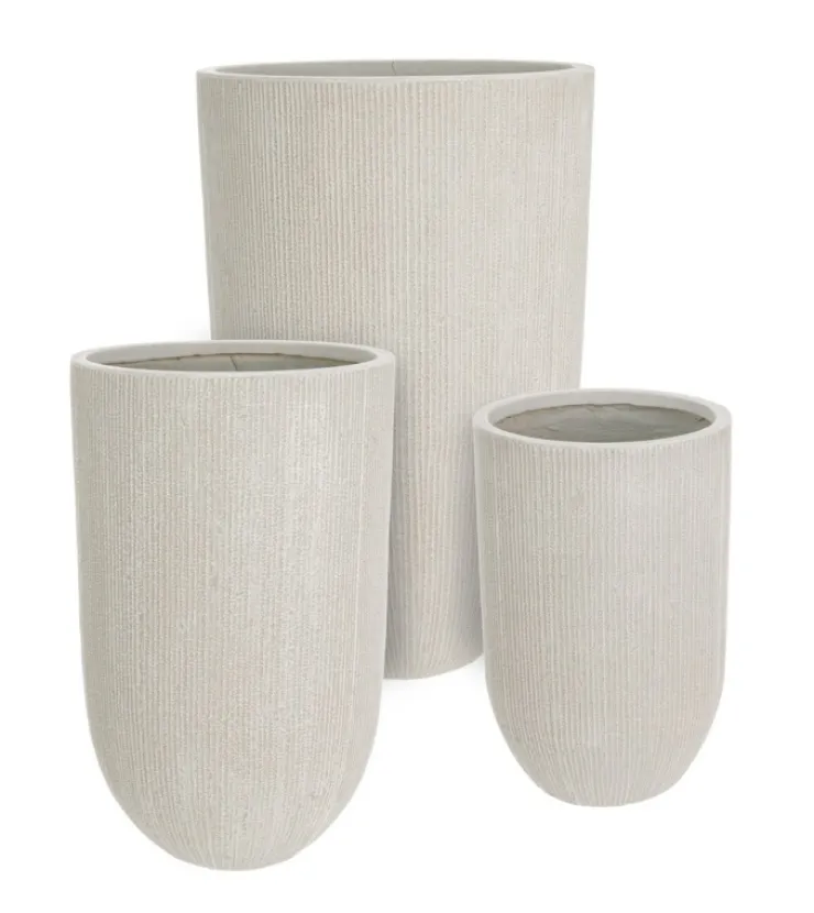 Vasi E Coprivasi>Bizzotto SET3 VASO BRUSH TO ALTO BEIGE