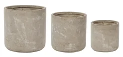 Vasi E Coprivasi>Bizzotto SET3 VASO CEMENT CIL SABBIA