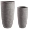 Vasi E Coprivasi>Bizzotto SET2 VASO CEMENT TO ALTO GRIGIO